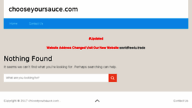 What Chooseyoursauce.com website looked like in 2017 (6 years ago)