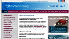 What Cosmocleaning.co.uk website looked like in 2017 (6 years ago)