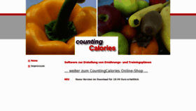 What Countingcalories.de website looked like in 2017 (6 years ago)