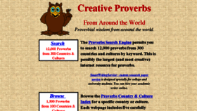 What Creativeproverbs.com website looked like in 2017 (6 years ago)