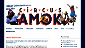 What Circusamok.org website looked like in 2017 (6 years ago)