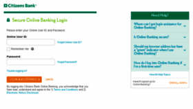 What Citizensbankonline.com website looked like in 2017 (6 years ago)