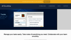 What Cloudshipapp.com website looked like in 2017 (8 years ago)