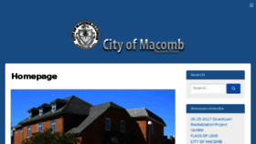 What Cityofmacomb.com website looked like in 2017 (6 years ago)