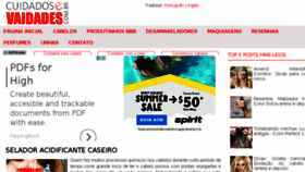 What Cuidadosevaidades.com.br website looked like in 2017 (6 years ago)