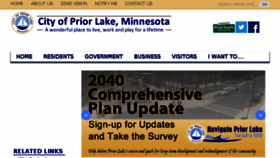 What Cityofpriorlake.com website looked like in 2017 (6 years ago)