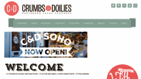 What Crumbsanddoilies.co.uk website looked like in 2017 (6 years ago)