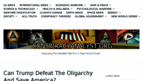 What Conspiracyanalyst.org website looked like in 2017 (6 years ago)
