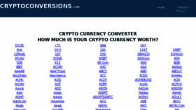 What Cryptoconversions.com website looked like in 2017 (6 years ago)