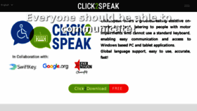 What Click2speak.net website looked like in 2017 (7 years ago)