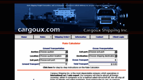 What Cargoux.com website looked like in 2017 (6 years ago)
