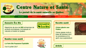 What Centrenaturesante.com website looked like in 2017 (6 years ago)