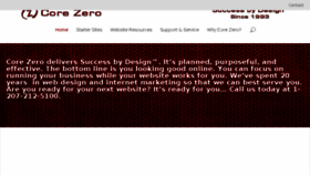 What Corezero.com website looked like in 2017 (6 years ago)