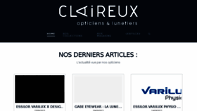What Claireux.com website looked like in 2017 (6 years ago)