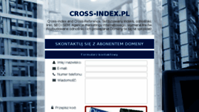 What Cross-index.pl website looked like in 2017 (6 years ago)