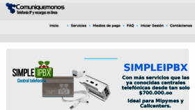 What Comuniquemonos.com website looked like in 2017 (6 years ago)