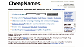 What Cheapnames.com website looked like in 2017 (6 years ago)