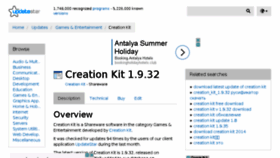 What Creation-kit.updatestar.com website looked like in 2017 (6 years ago)