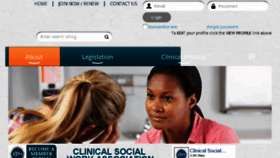 What Clinicalsocialworkassociation.org website looked like in 2017 (6 years ago)