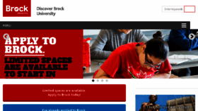 What Choosebrocku.ca website looked like in 2017 (6 years ago)