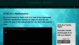 What Churchillmaths.co.uk website looked like in 2017 (6 years ago)