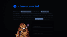 What Chaos.social website looked like in 2017 (6 years ago)