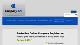 What Company123.com.au website looked like in 2017 (6 years ago)