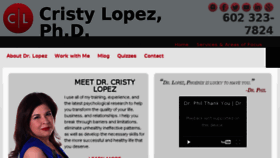 What Cristylopezphd.com website looked like in 2017 (6 years ago)
