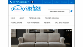 What Cushtiecushions.com website looked like in 2017 (6 years ago)