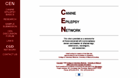 What Canine-epilepsy.net website looked like in 2017 (6 years ago)