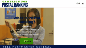 What Campaignforpostalbanking.org website looked like in 2017 (6 years ago)