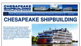 What Chesapeakeshipbuilding.com website looked like in 2017 (6 years ago)