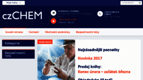 What Czchem.cz website looked like in 2017 (6 years ago)