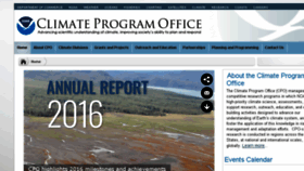 What Climate.noaa.gov website looked like in 2017 (8 years ago)