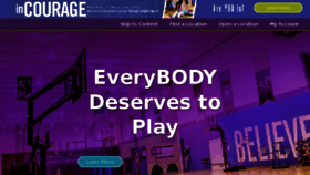 What Courageleaguesports.com website looked like in 2017 (6 years ago)
