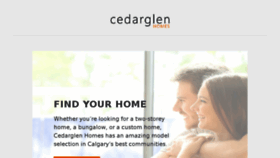 What Cedarglenhomes.com website looked like in 2017 (6 years ago)