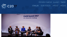 What Civil-20.org website looked like in 2017 (7 years ago)