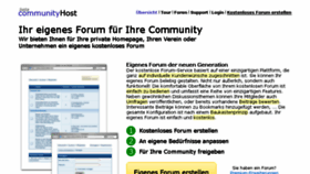 What Communityhost.de website looked like in 2017 (6 years ago)