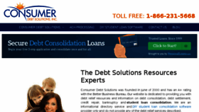 What Consumerdebtsolutions.net website looked like in 2017 (6 years ago)