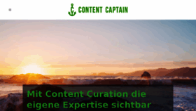 What Contentcaptain.de website looked like in 2017 (6 years ago)