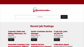 What Customerservicejobs.com website looked like in 2017 (6 years ago)