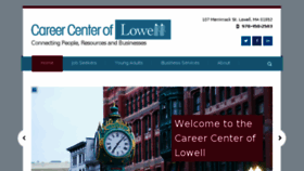 What Careercenteroflowell.org website looked like in 2017 (6 years ago)