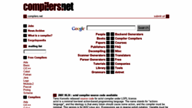 What Compilers.net website looked like in 2017 (8 years ago)