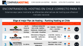 What Comparahosting.cl website looked like in 2017 (6 years ago)