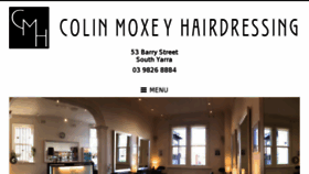 What Colinmoxeyhair.com.au website looked like in 2017 (6 years ago)