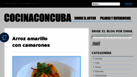 What Cocinaconcuba.com website looked like in 2017 (6 years ago)