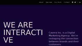 What Cavera.ca website looked like in 2017 (6 years ago)