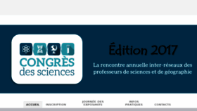 What Congres-des-sciences.be website looked like in 2017 (6 years ago)