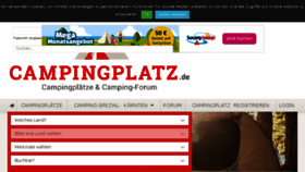 What Campingplatz.de website looked like in 2017 (6 years ago)