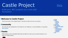 What Castleproject.org website looked like in 2017 (6 years ago)